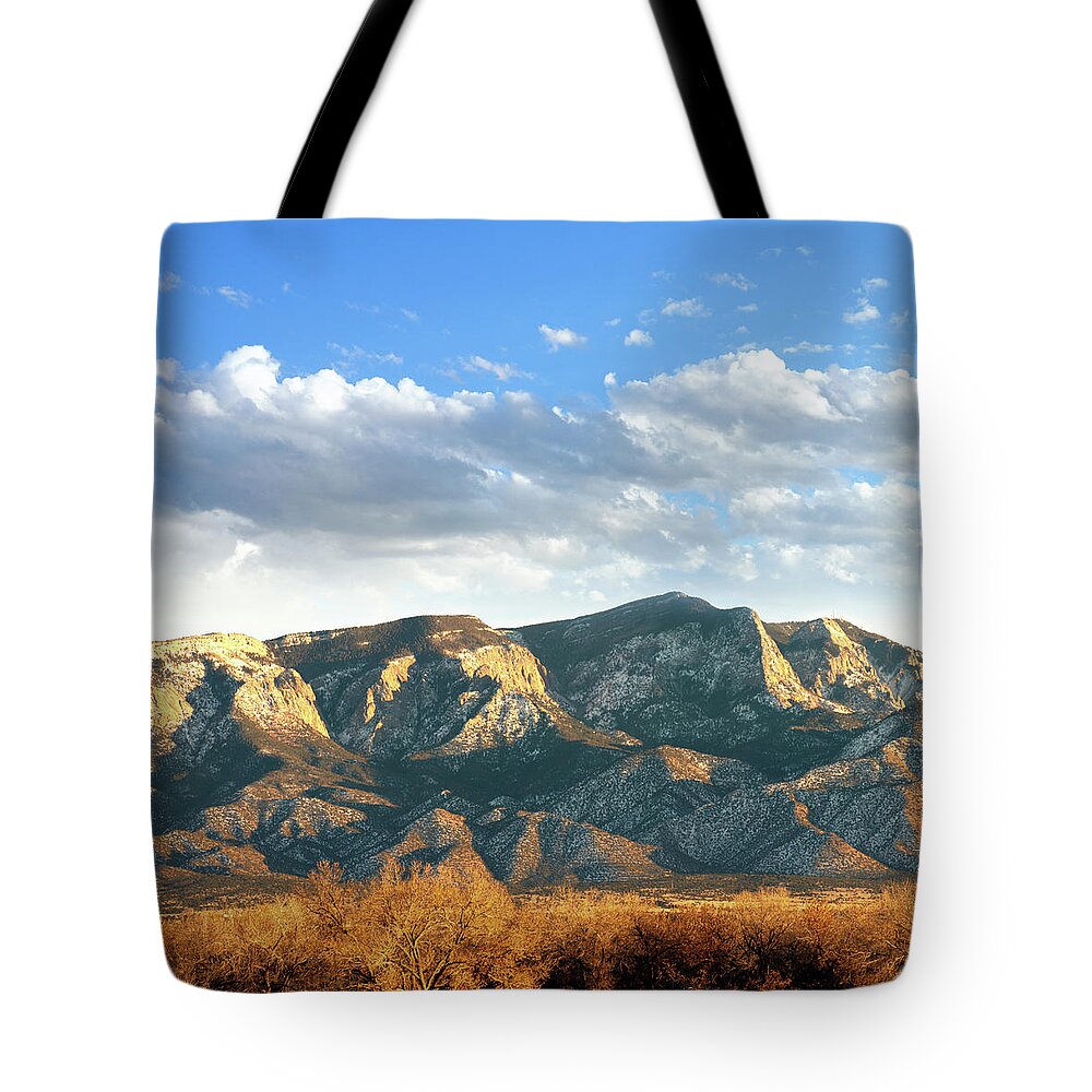Scenics Tote Bag featuring the photograph Southwestern Landscape With Sandia by Ivanastar