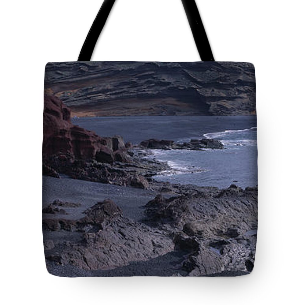 Timanfaya National Park Tote Bag featuring the photograph Spain, Canary Islands, Lanzarote by Martial Colomb