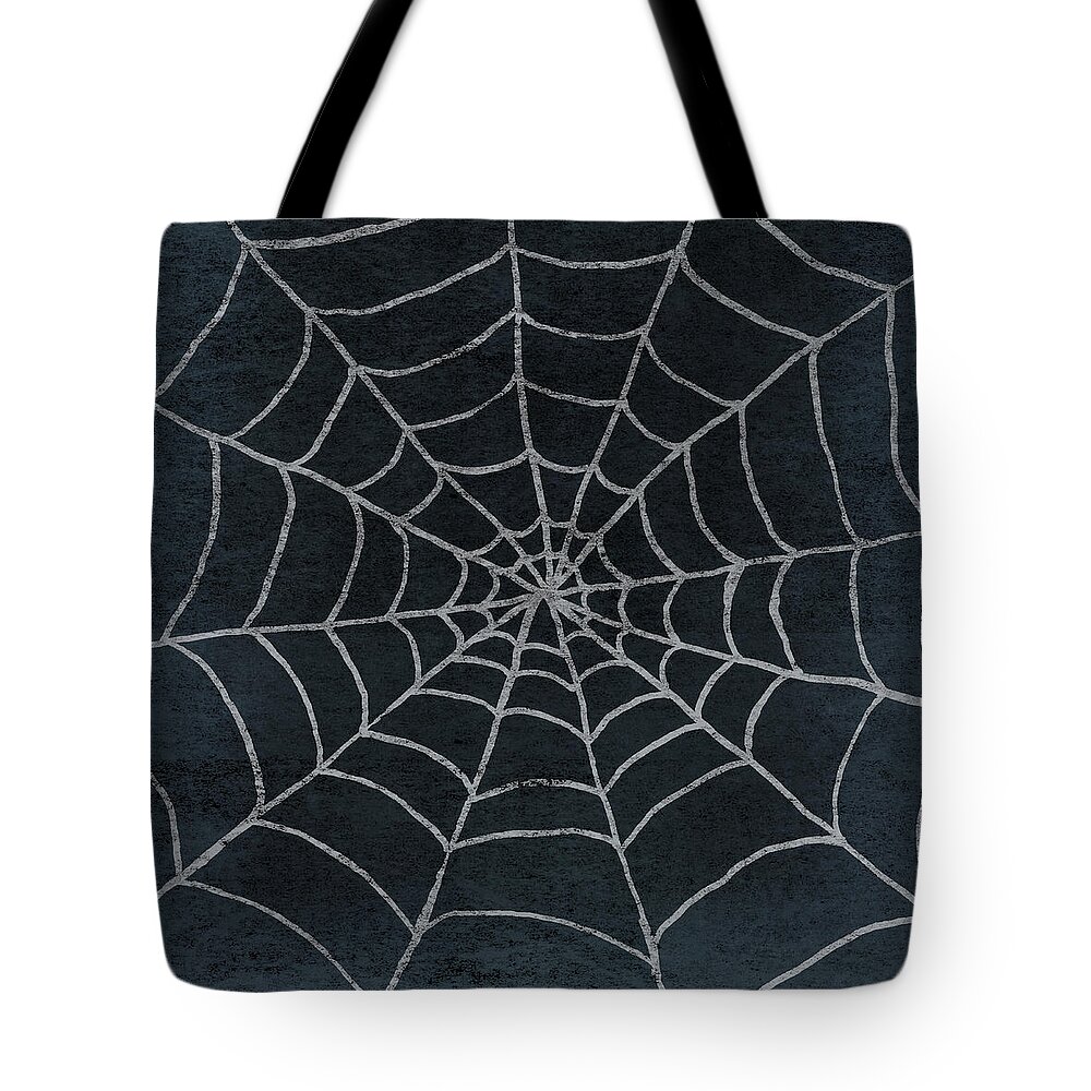 Spider Tote Bag featuring the mixed media Spider Web by Elizabeth Medley