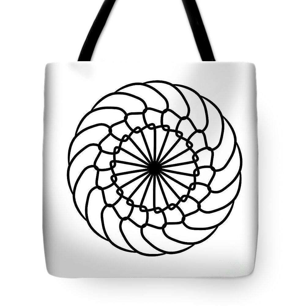Spiral Tote Bag featuring the digital art Spiral Graphic Design by Delynn Addams