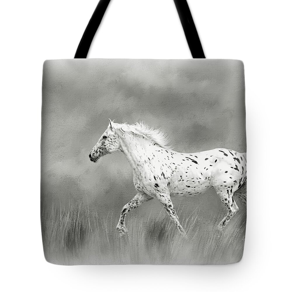 Appaloosa Tote Bag featuring the photograph Spotted by Kathy Sherbert