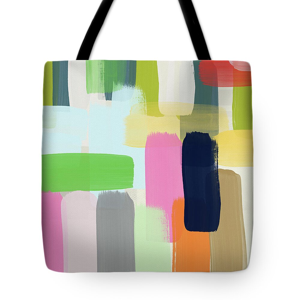 Modern Tote Bag featuring the mixed media Spring Breeze- Art by Linda Woods by Linda Woods