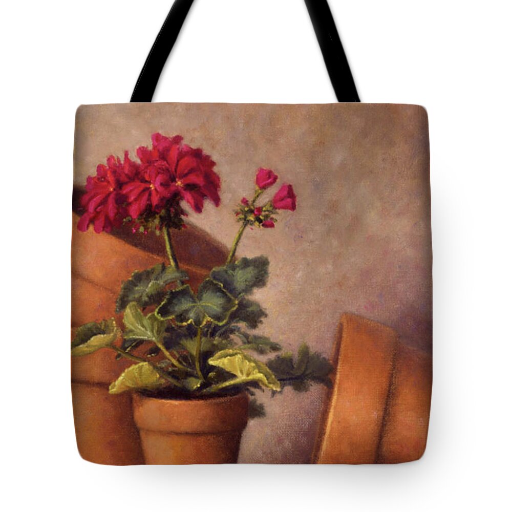 Still Life Tote Bag featuring the painting Spring Planting by Rick Hansen