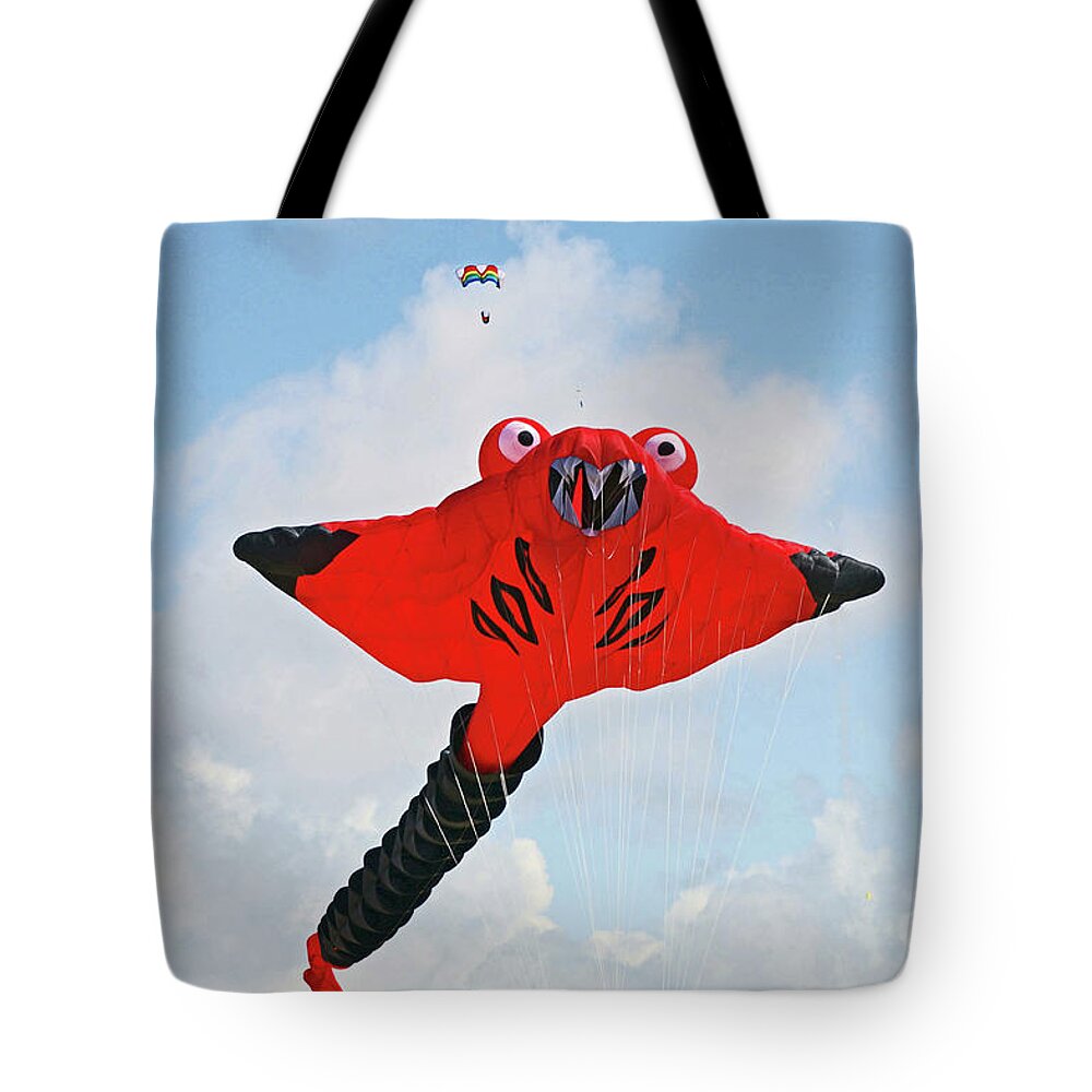 Lancashire Tote Bag featuring the photograph ST. ANNES. The Kite Festival by Lachlan Main