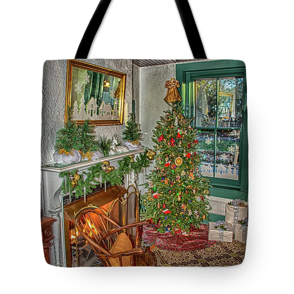 St Augustine Tote Bag featuring the photograph St Augustine FL Colonial Christmas by Joseph Desiderio