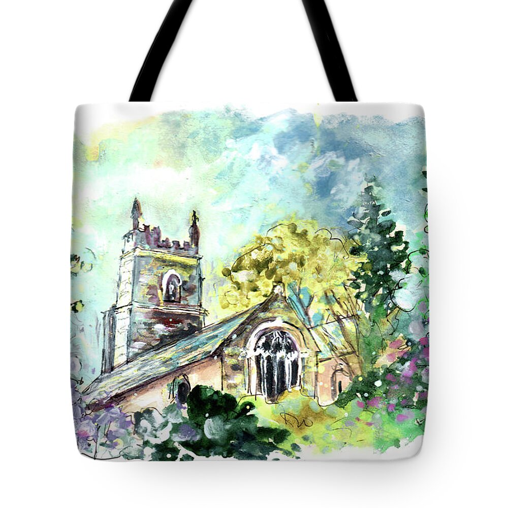Travel Tote Bag featuring the painting St Kew Church by Miki De Goodaboom