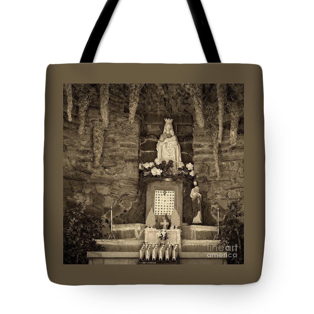 St. Mary's Grotto Tote Bag featuring the photograph St. Mary's Grotto by Imagery by Charly