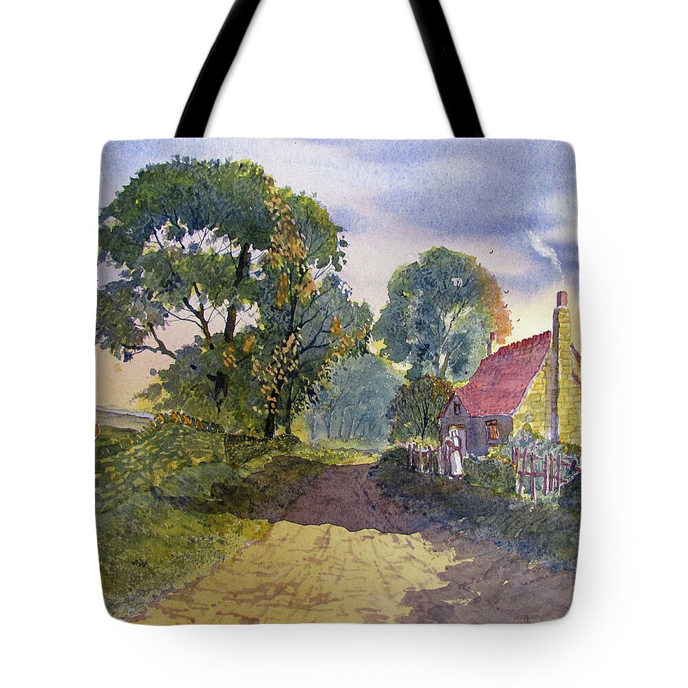 Watercolour Tote Bag featuring the painting Standing in the Shadows by Glenn Marshall