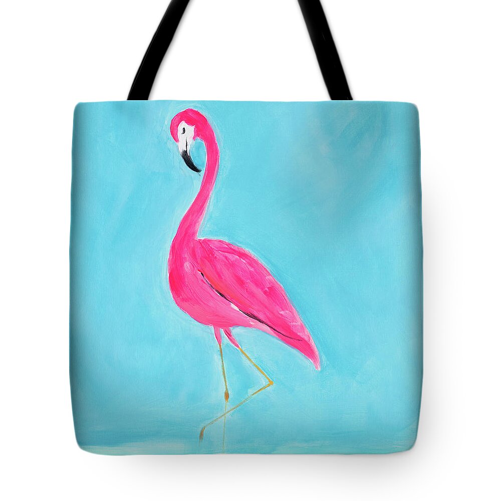 Standing Tote Bag featuring the painting Standing Tall And Pink I by South Social D