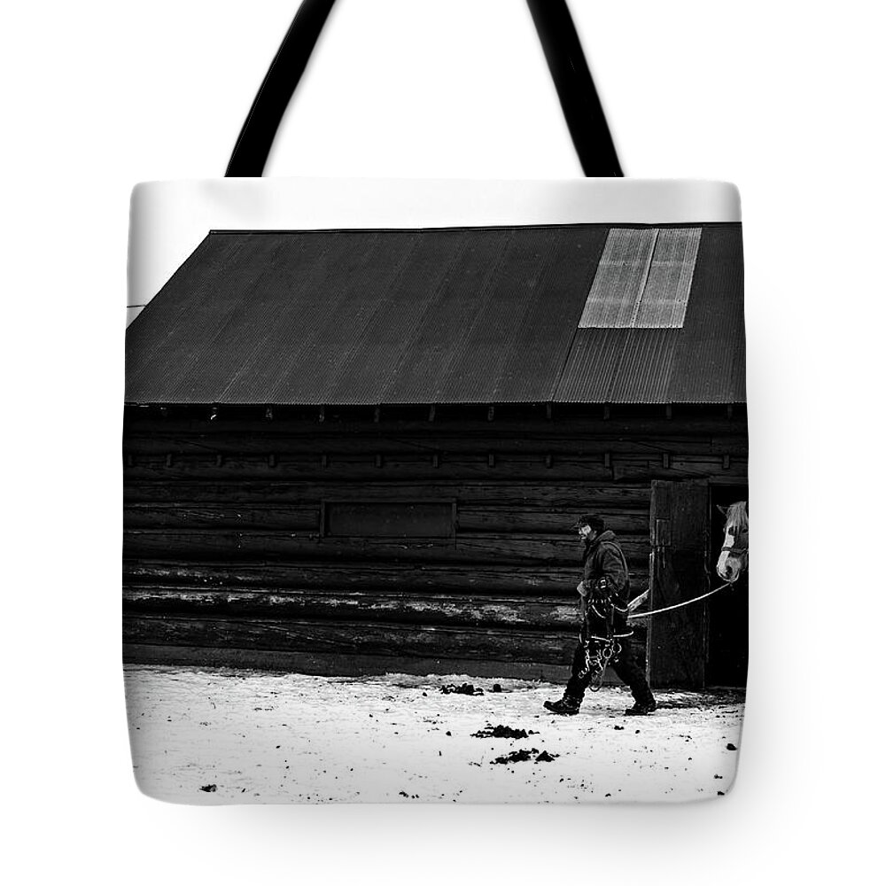 Ranch Tote Bag featuring the photograph Starting the day by Julieta Belmont