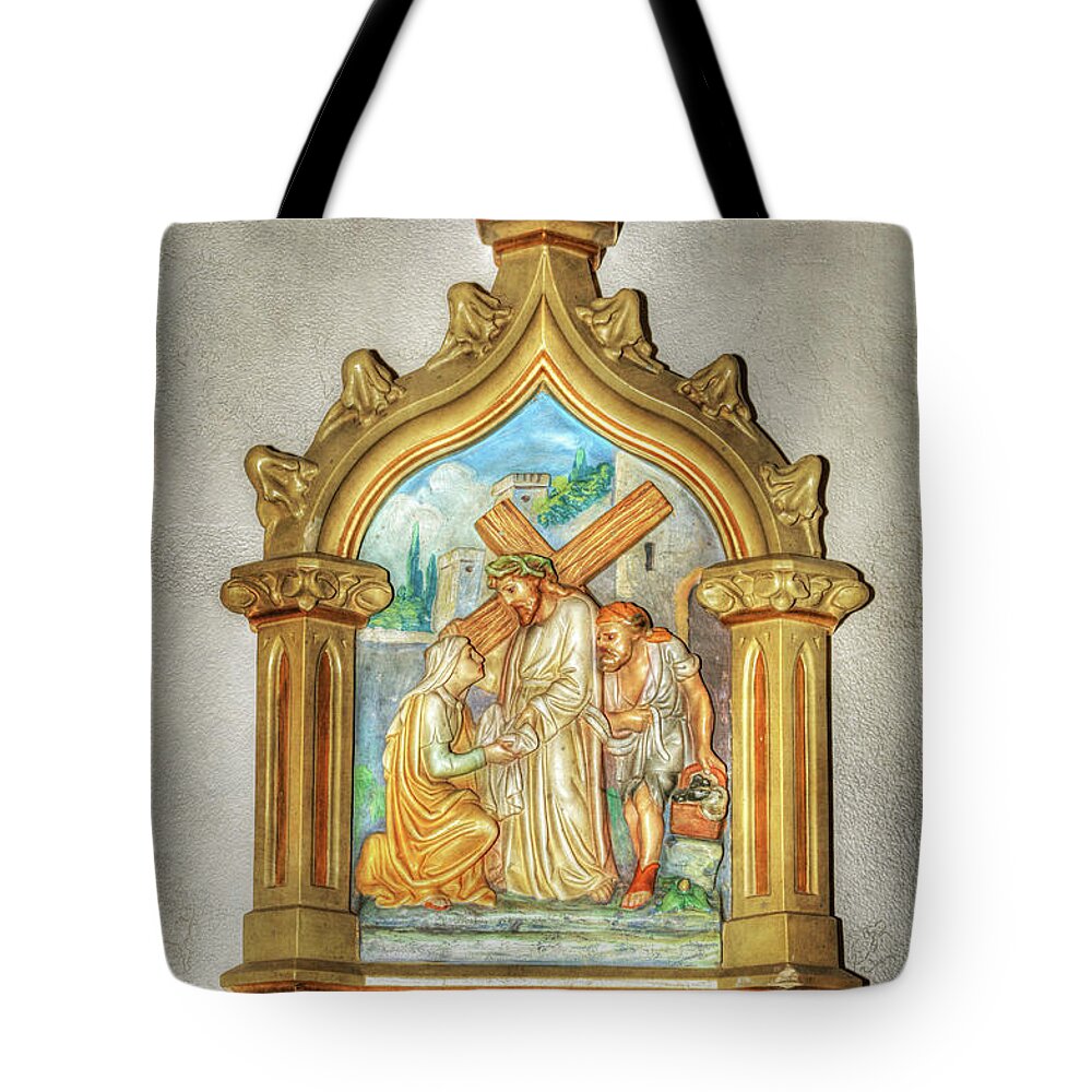 Stations Of The Cross Tote Bag featuring the photograph Stations of the Cross 6 by Donna Kennedy