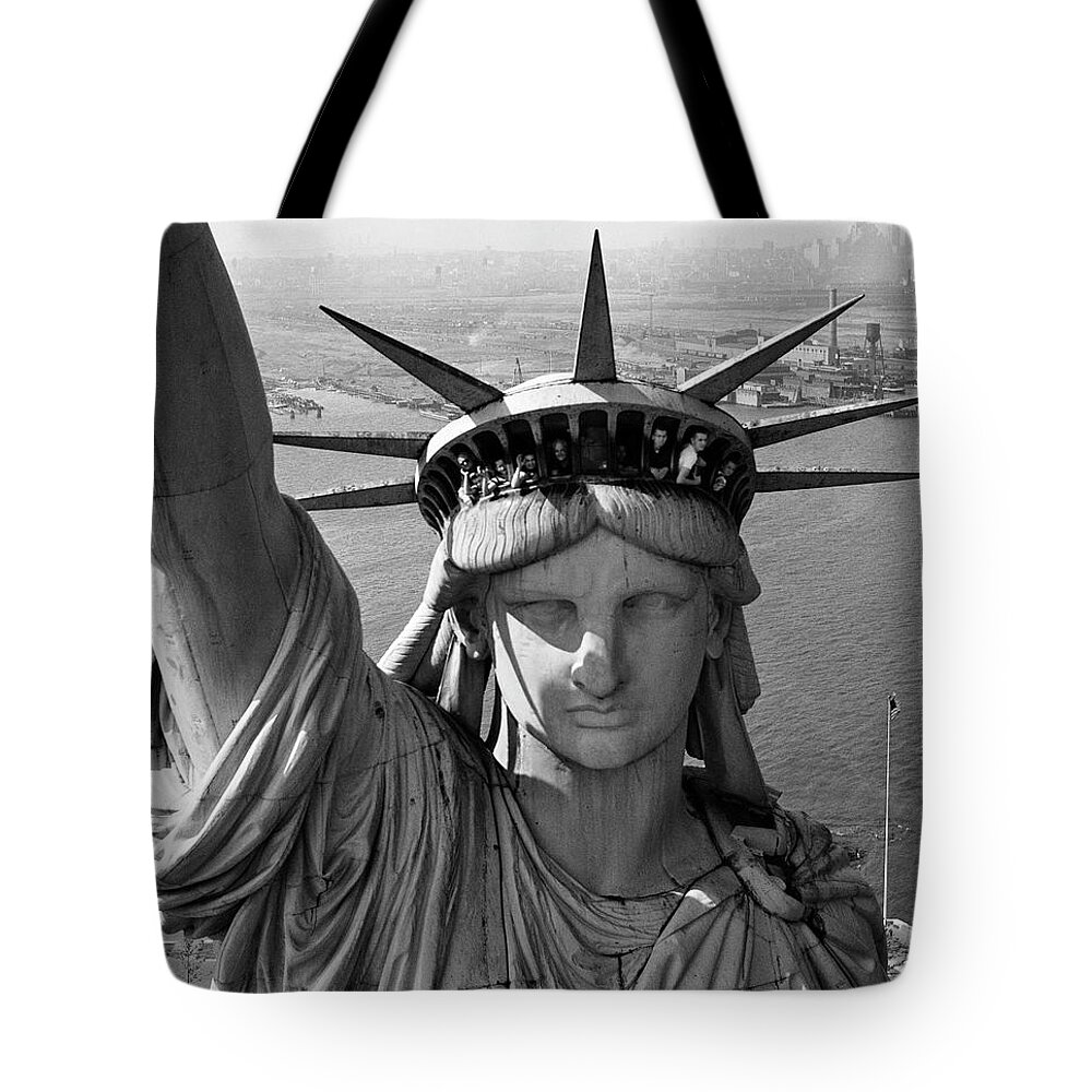 Statue Of Liberty Tote Bag featuring the photograph Statue of Liberty by Margaret Bourke-White