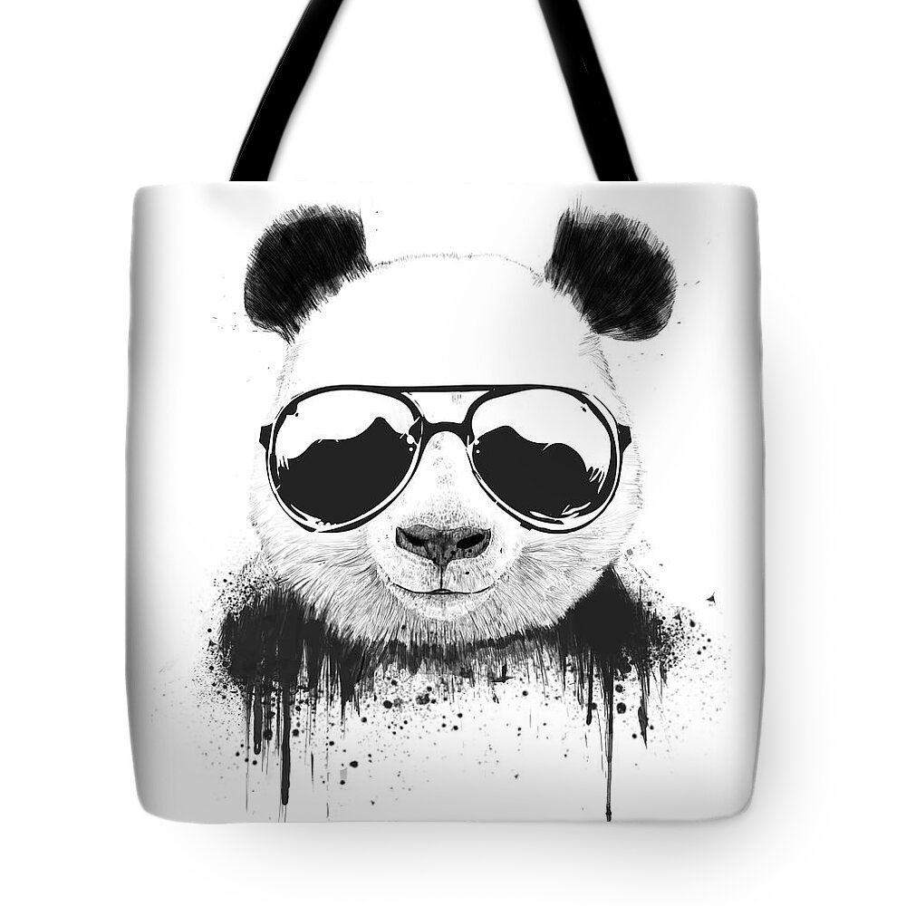 Panda Tote Bag featuring the mixed media Stay Cool by Balazs Solti