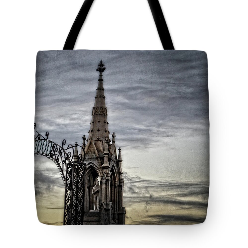 Cemetery Tote Bag featuring the photograph Steeple and Steel New Orleans Louisiana by Maggy Marsh