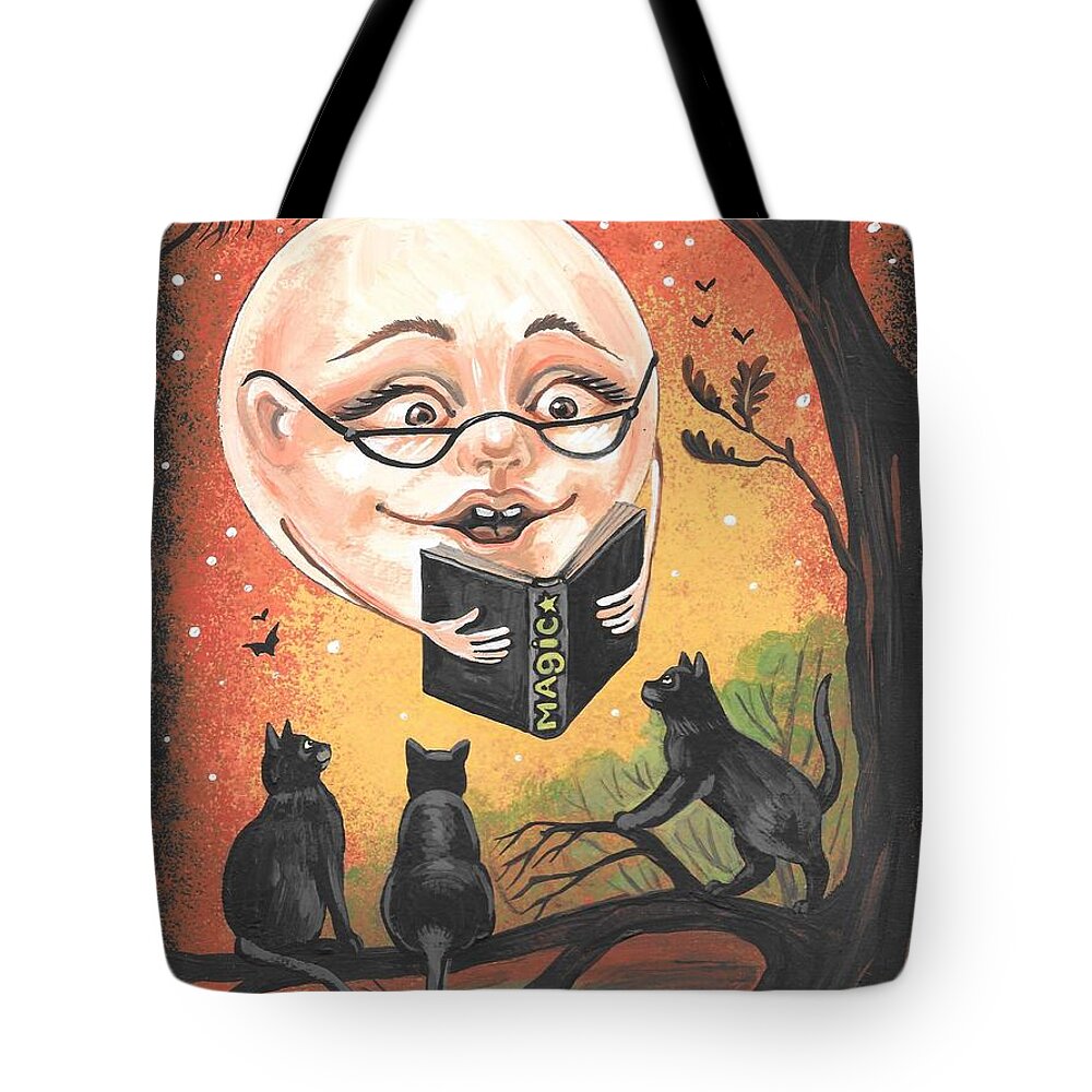 Print Tote Bag featuring the painting Story Time by Margaryta Yermolayeva