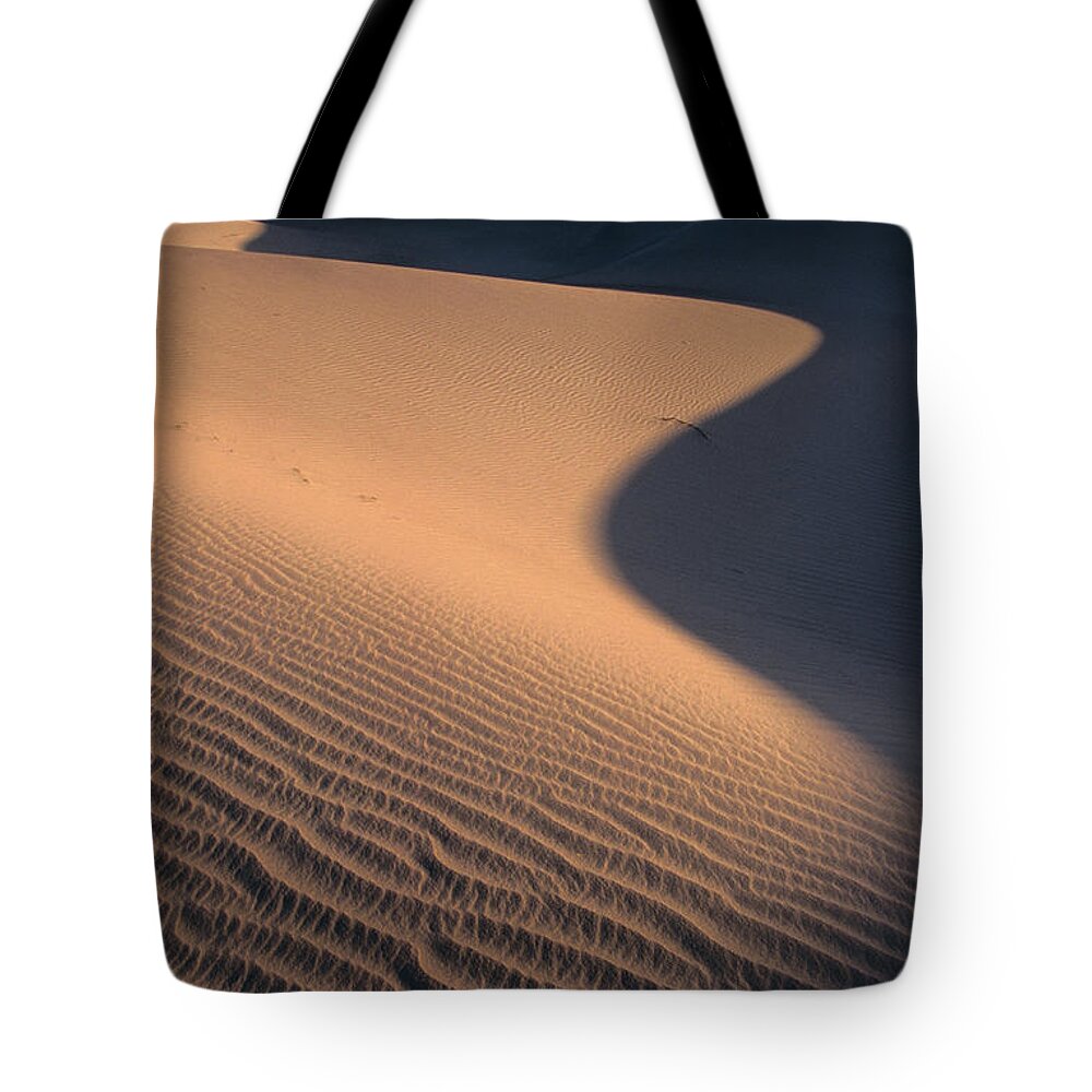 Shadow Tote Bag featuring the photograph Stovepipe Wells, Sand Dunes, Death by John Elk Iii