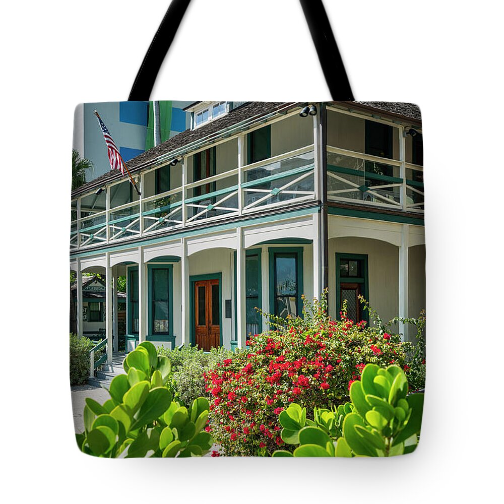 Estock Tote Bag featuring the digital art Stranahan Historical House by Laura Zeid