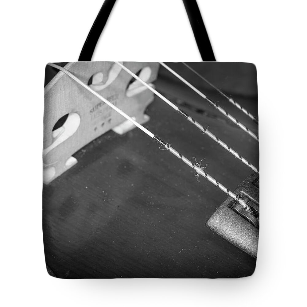 Music Tote Bag featuring the photograph Strings Series 26 by David Morefield