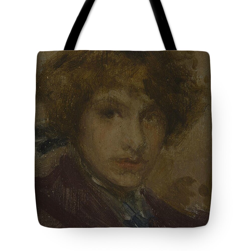 19th Century Art Tote Bag featuring the painting Study of a Girl's Head and Shoulders by James Abbott McNeill Whistler