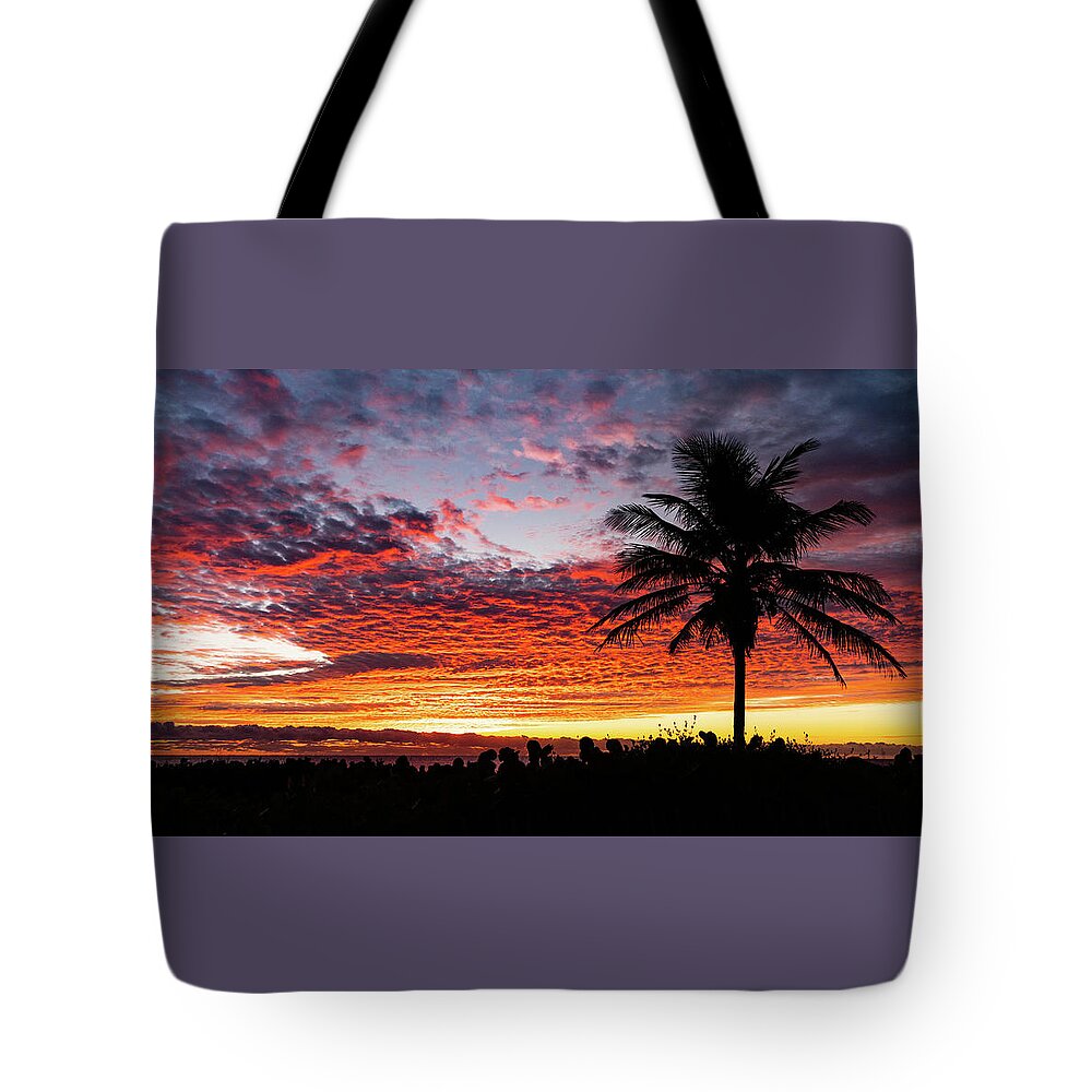 Florida Tote Bag featuring the photograph Stunning Sunrise Palm Delray Beach Florida by Lawrence S Richardson Jr