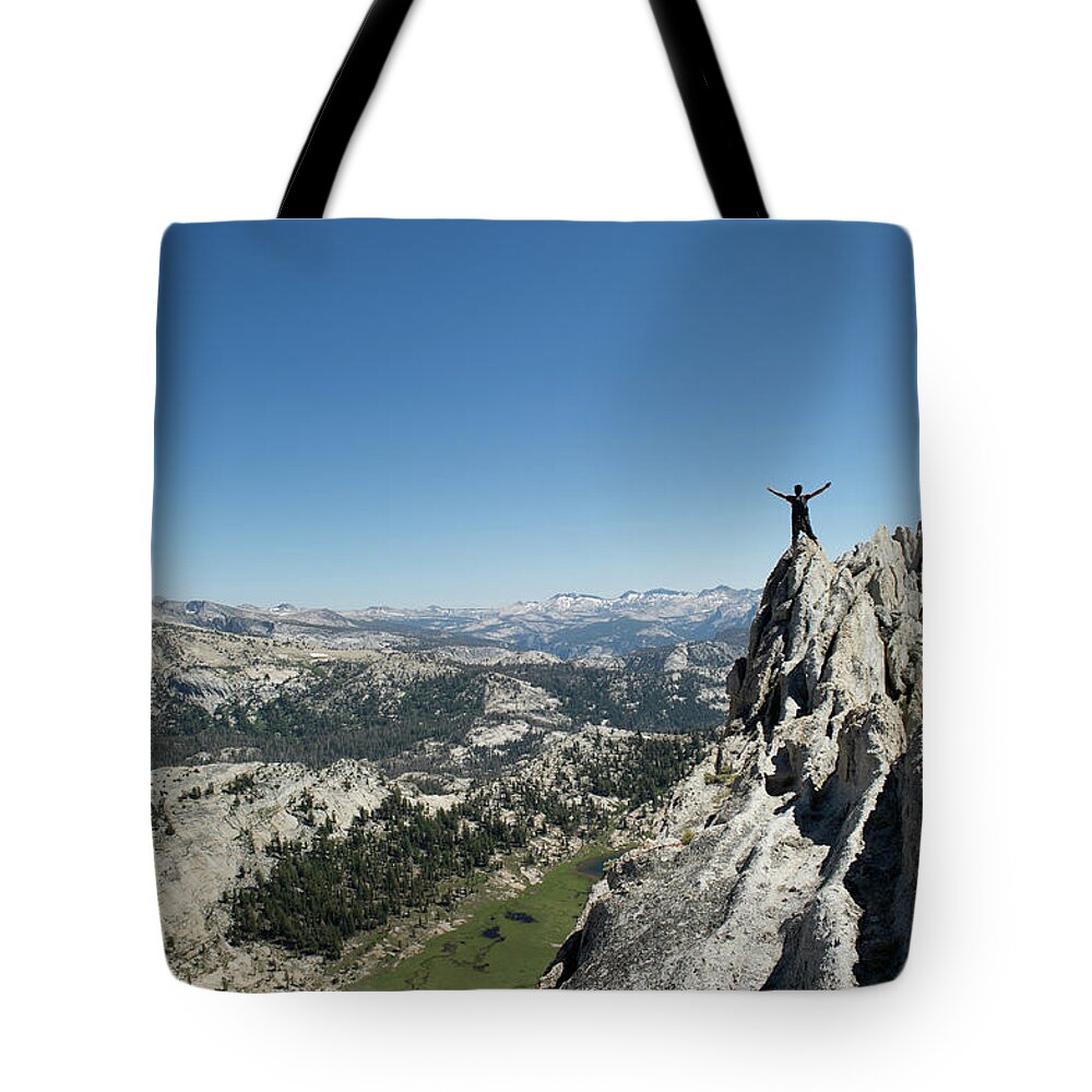 People Tote Bag featuring the photograph Successful Summit by Mattnomad