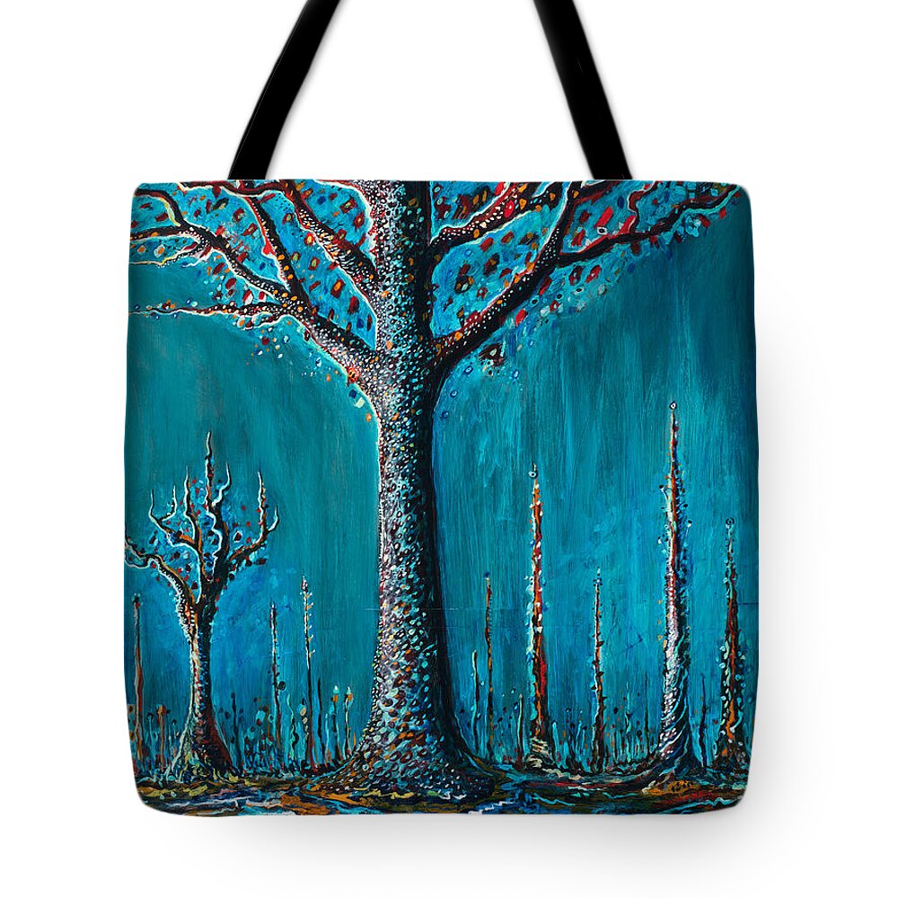 Tree Tote Bag featuring the painting Sugar Tree by Yom Tov Blumenthal