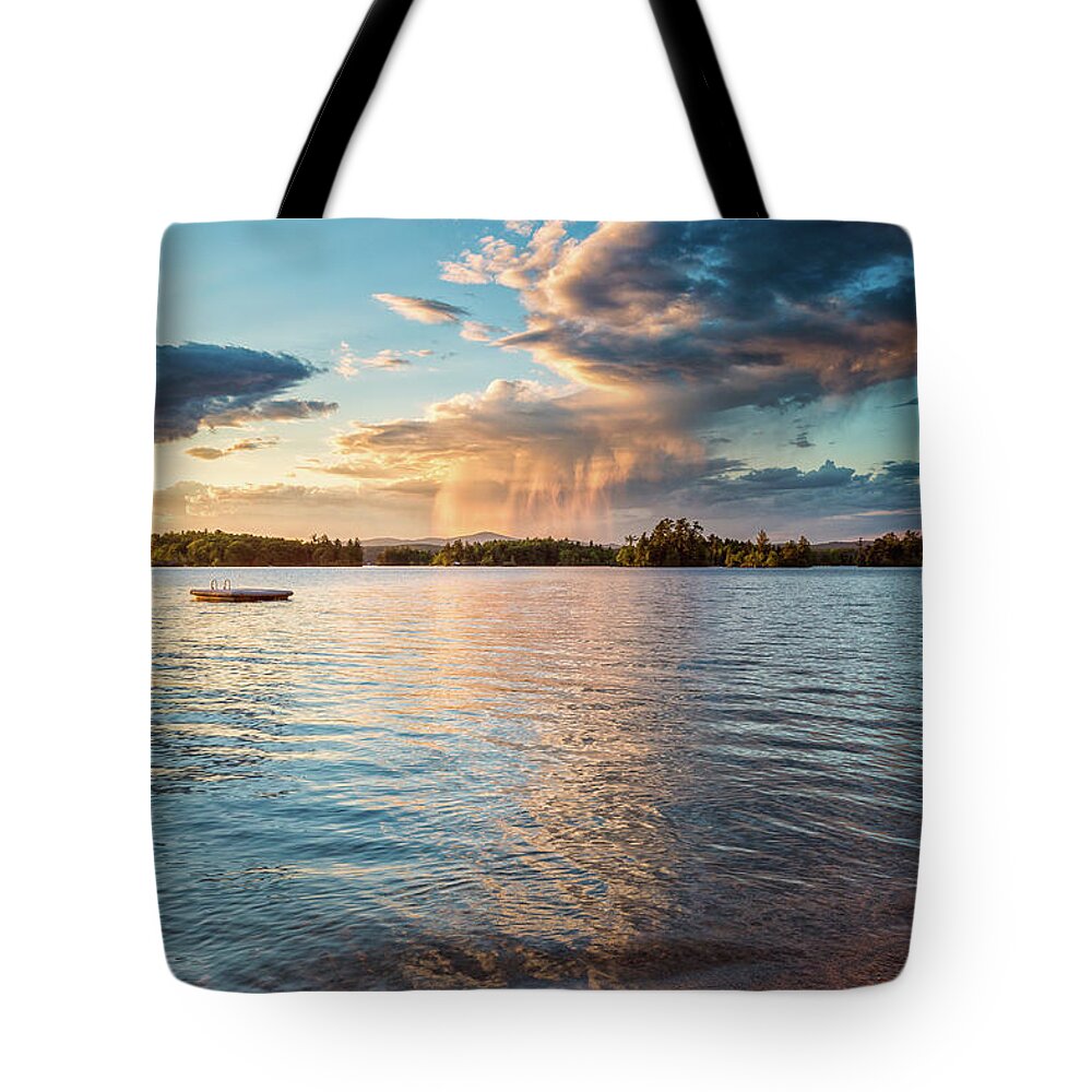 Alton Tote Bag featuring the photograph Summer Shower by Jeff Sinon