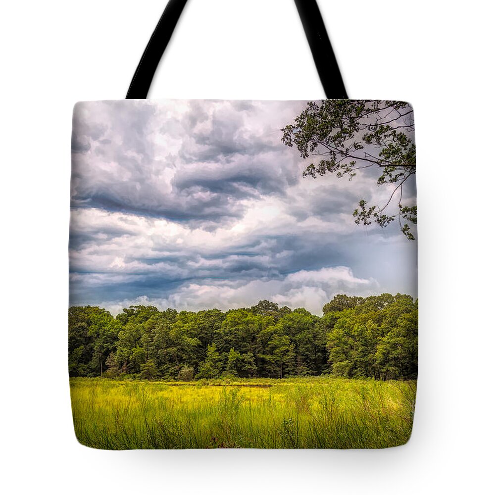 Clouds Tote Bag featuring the photograph Summer Storm Clouds by Kathy Sherbert