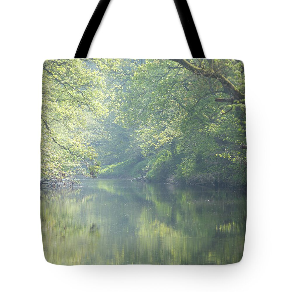 Landscape Tote Bag featuring the photograph Summer time river and trees - landscape by Anita Nicholson