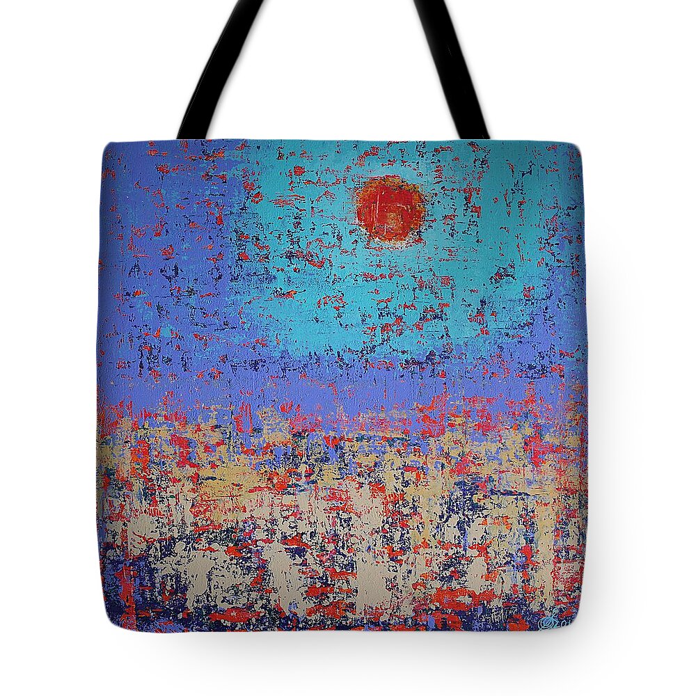 Tidepool Tote Bag featuring the painting Summertide original painting by Sol Luckman