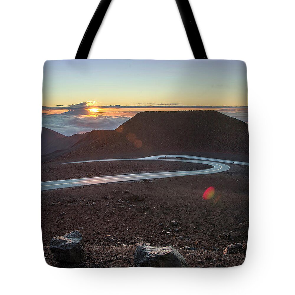 Maui Tote Bag featuring the photograph Summit Sunrise by Steven Keys