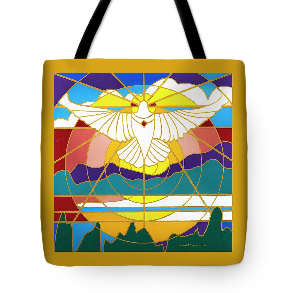 Healing Tote Bag featuring the painting Sun will Rise With Healing by Lynn Hansen