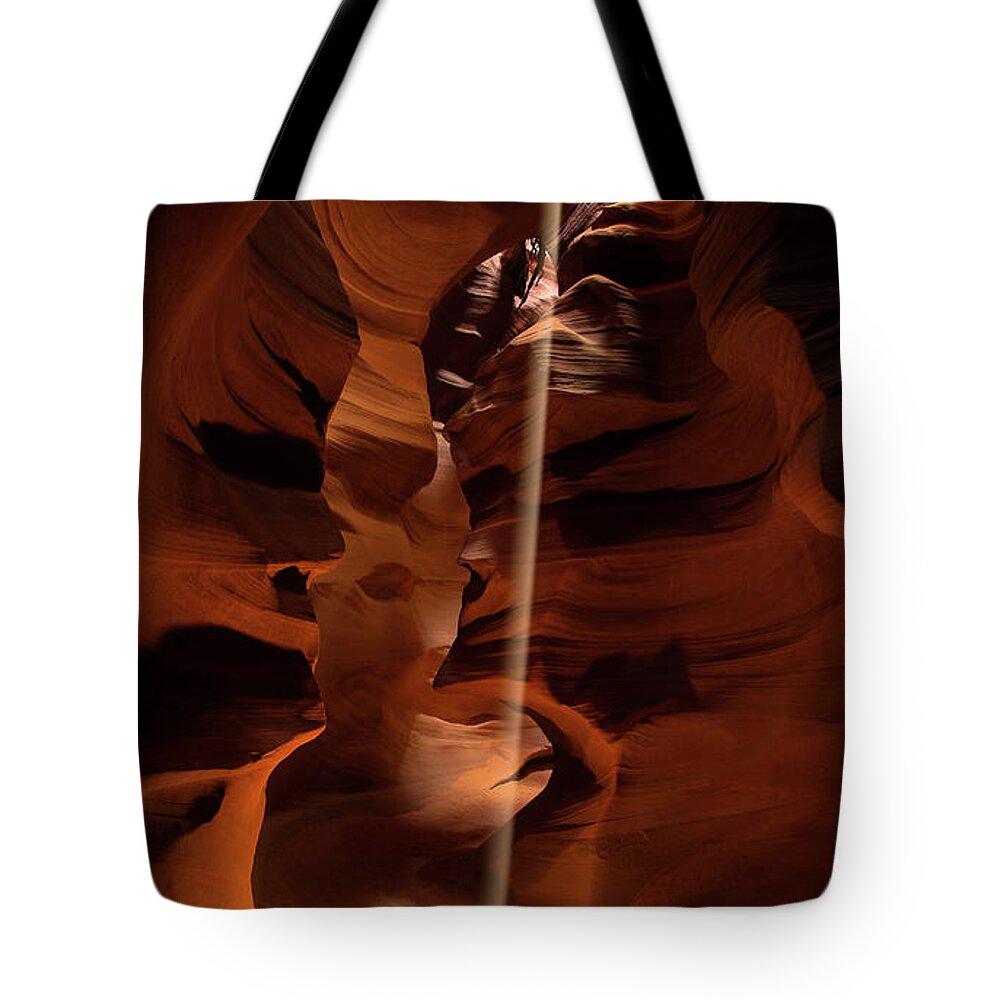 Az Tote Bag featuring the photograph Sunbeam in Upper Antelope Canyon by Mike Long