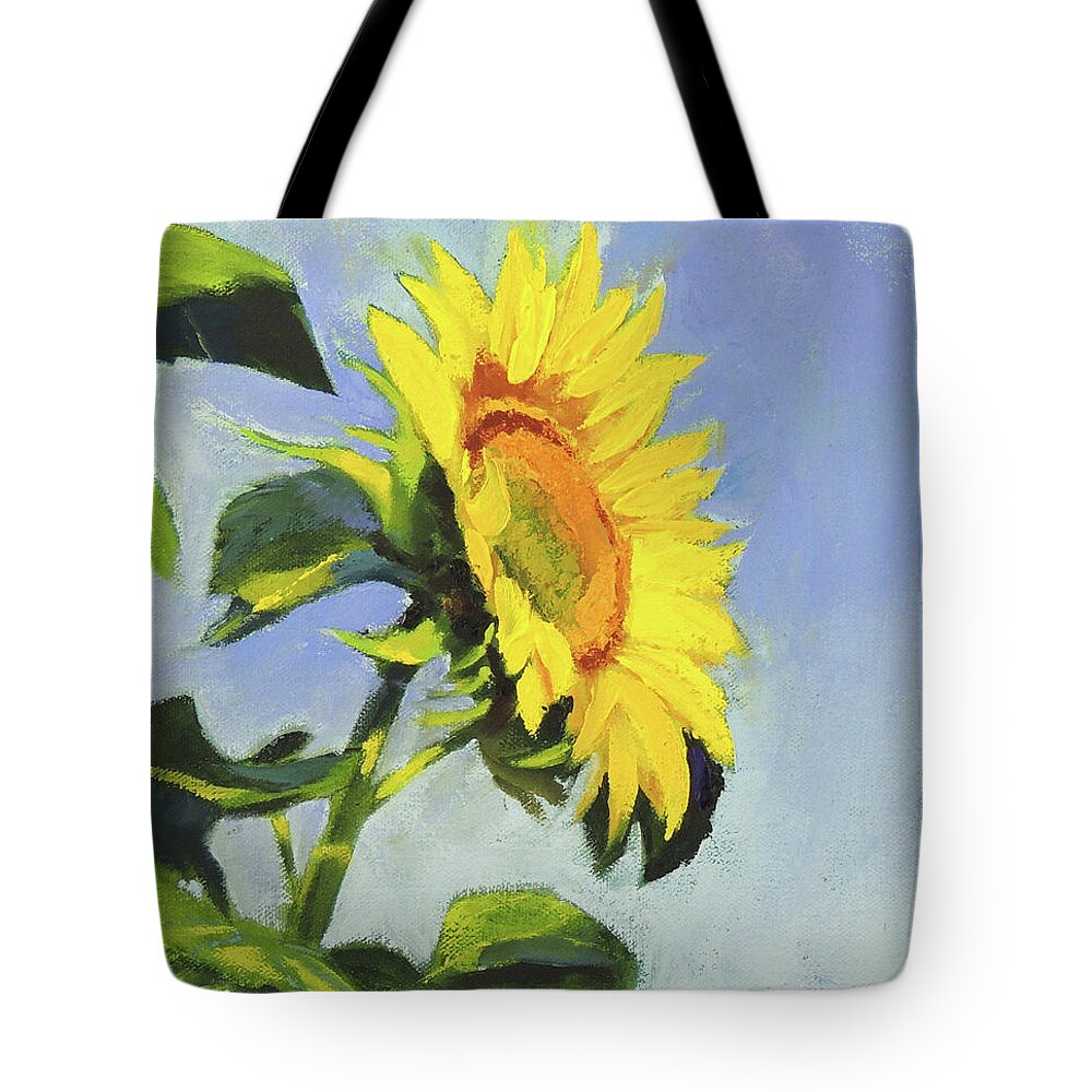 Flower Tote Bag featuring the painting Sunflower by Marsha Karle