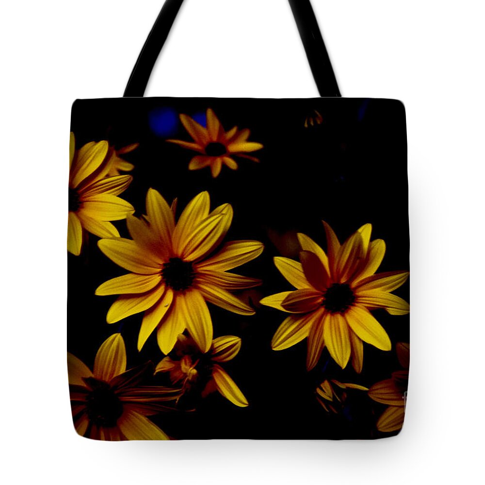 Jerusalem Tote Bag featuring the photograph Sunflowers in the Shadows by Debra Banks