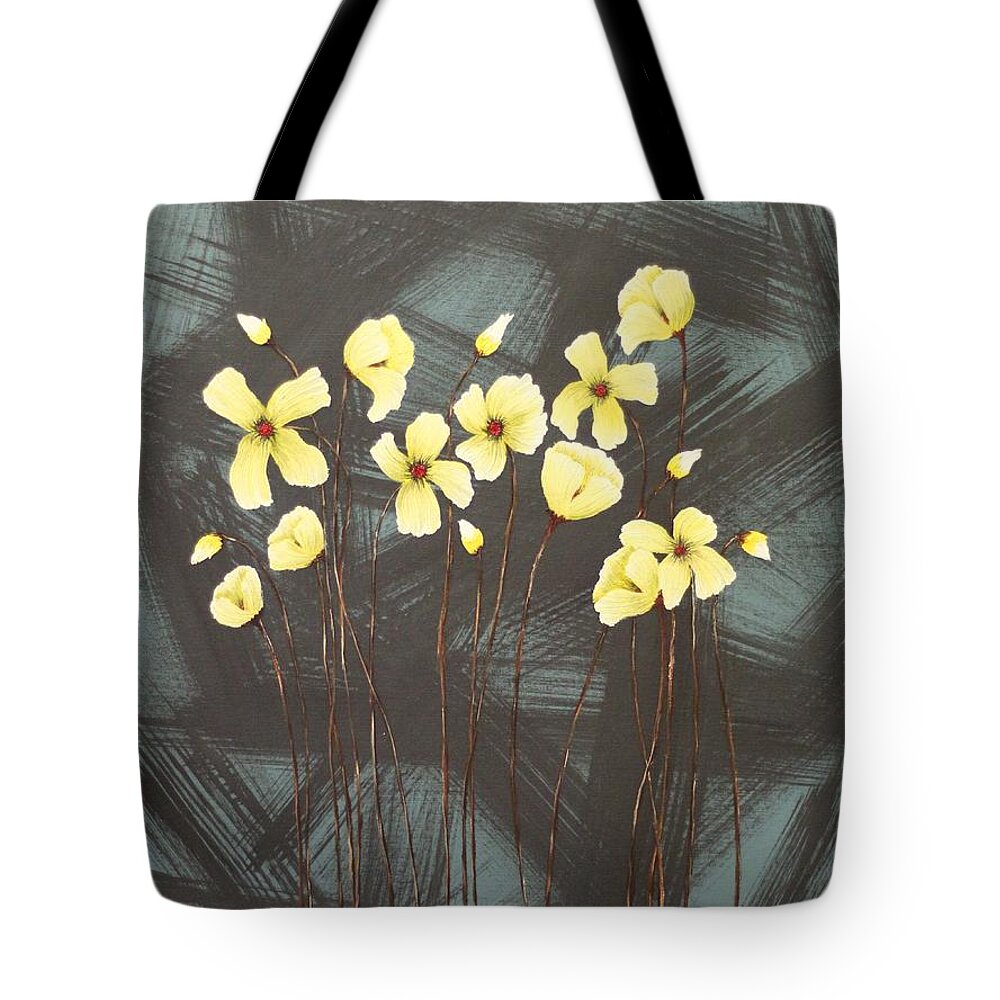 Poppies Tote Bag featuring the painting Sunkissed by Berlynn