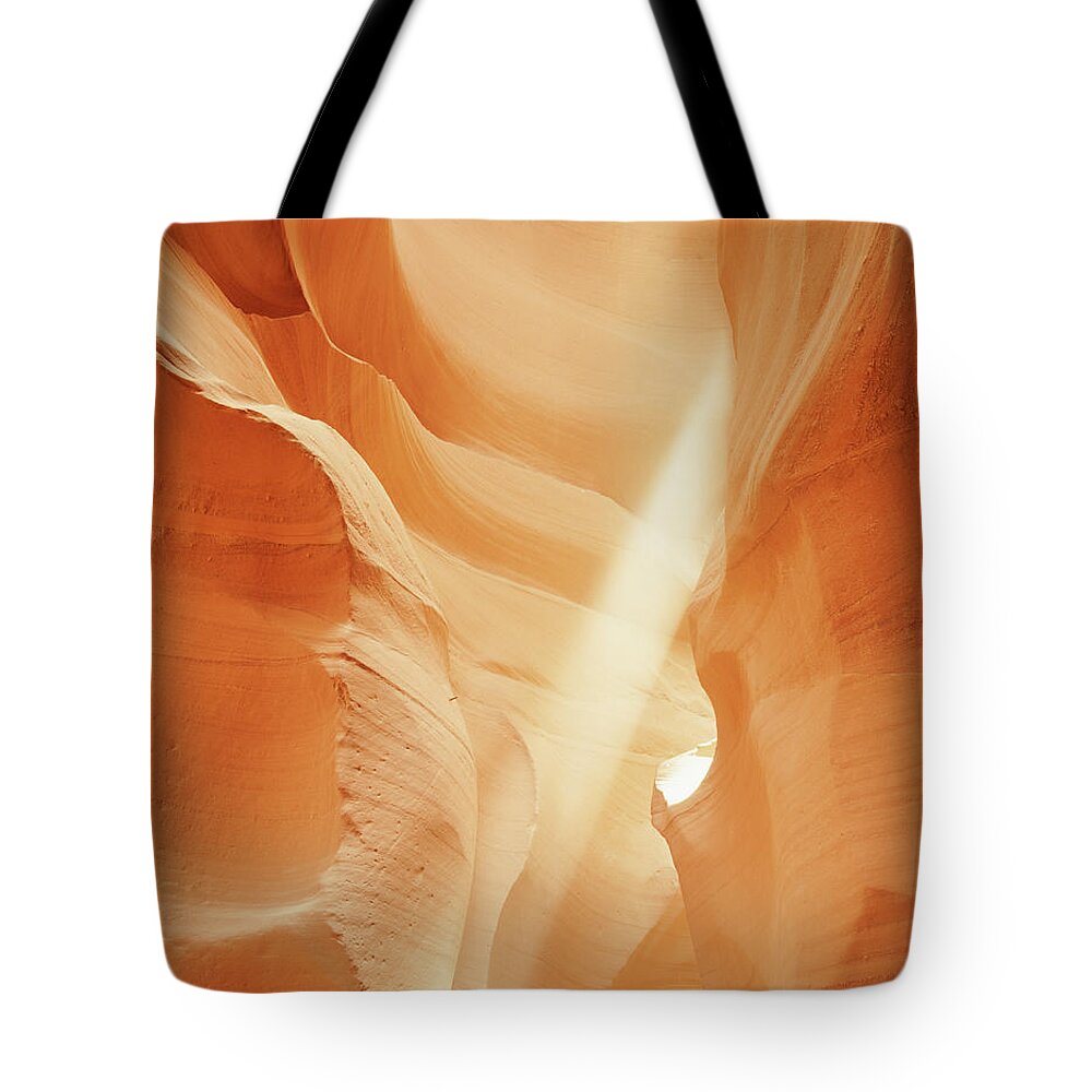 Antelope Canyon Tote Bag featuring the photograph Sunlight In Antelope Canyon, Arizona by Robert Glusic