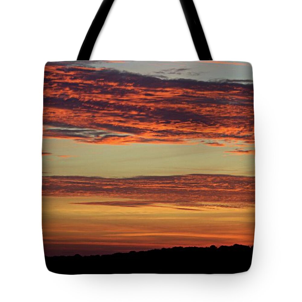 Sunrise Tote Bag featuring the photograph Sunrise in Stambolovo by Martin Smith