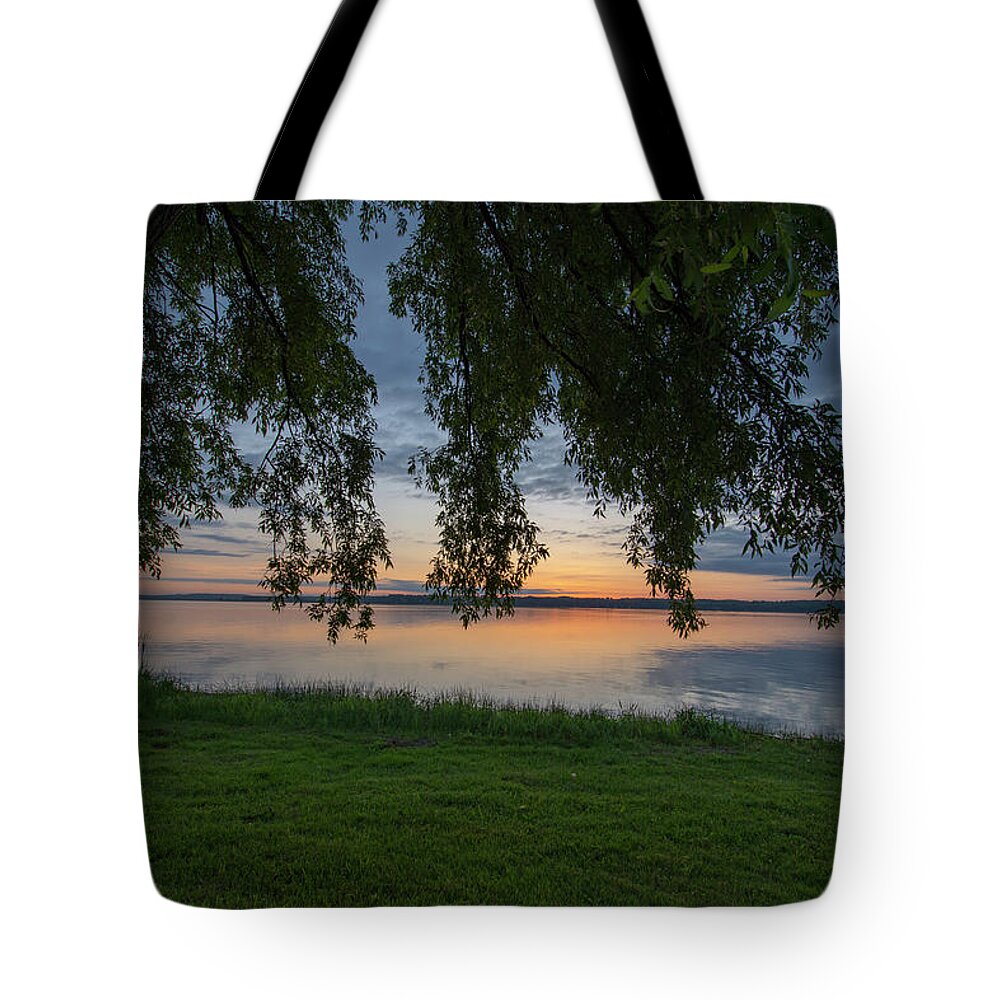Landscape Tote Bag featuring the photograph Sunrise Over Cayuga Lake by Crystal Wightman
