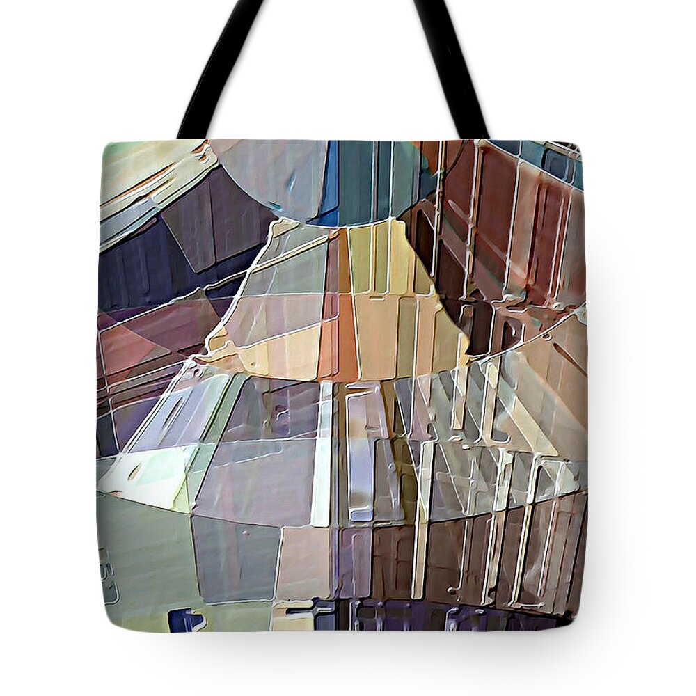 Sunrise Tote Bag featuring the digital art Sunrise on the Hill by David Manlove