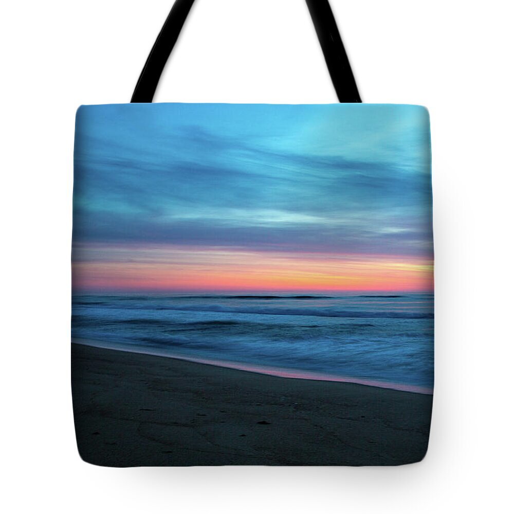 Outer Banks Tote Bag featuring the photograph Sunrise over the Outer Banks by Lora J Wilson