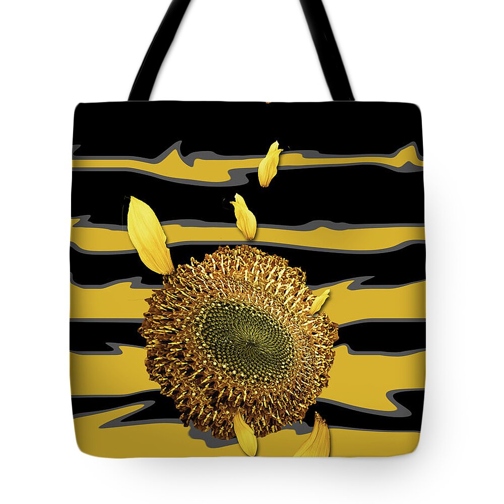 Digital Tote Bag featuring the digital art Sun's Flower by Fei A