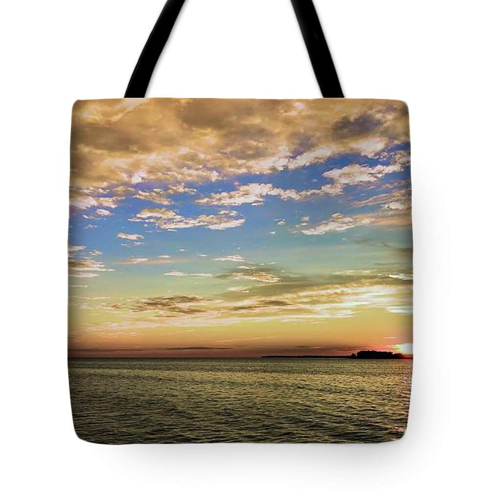 Sunset Tote Bag featuring the photograph Sunset 3 by Michael Lang