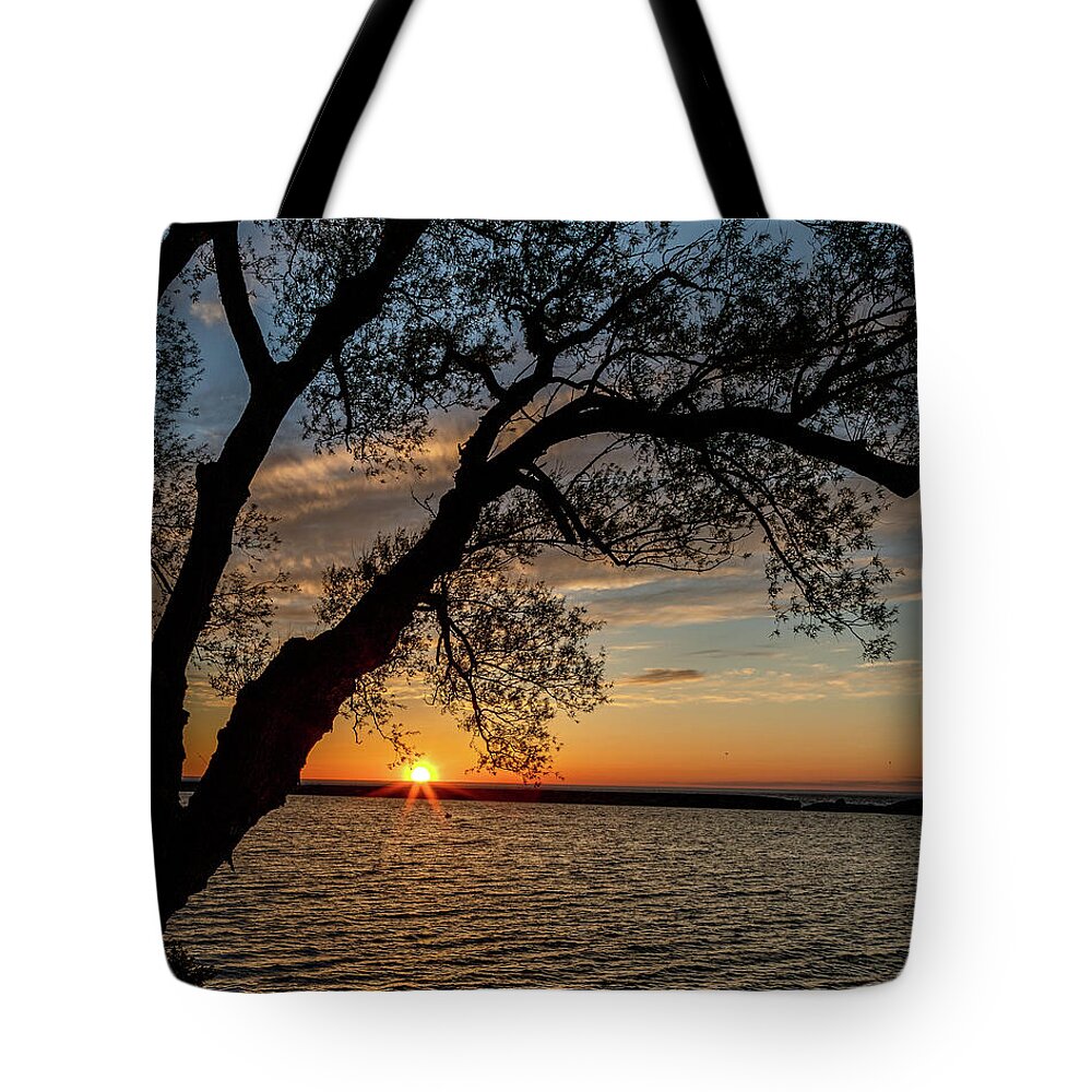 Sunset Tote Bag featuring the photograph Sunset at Breitbeck Park by Rod Best