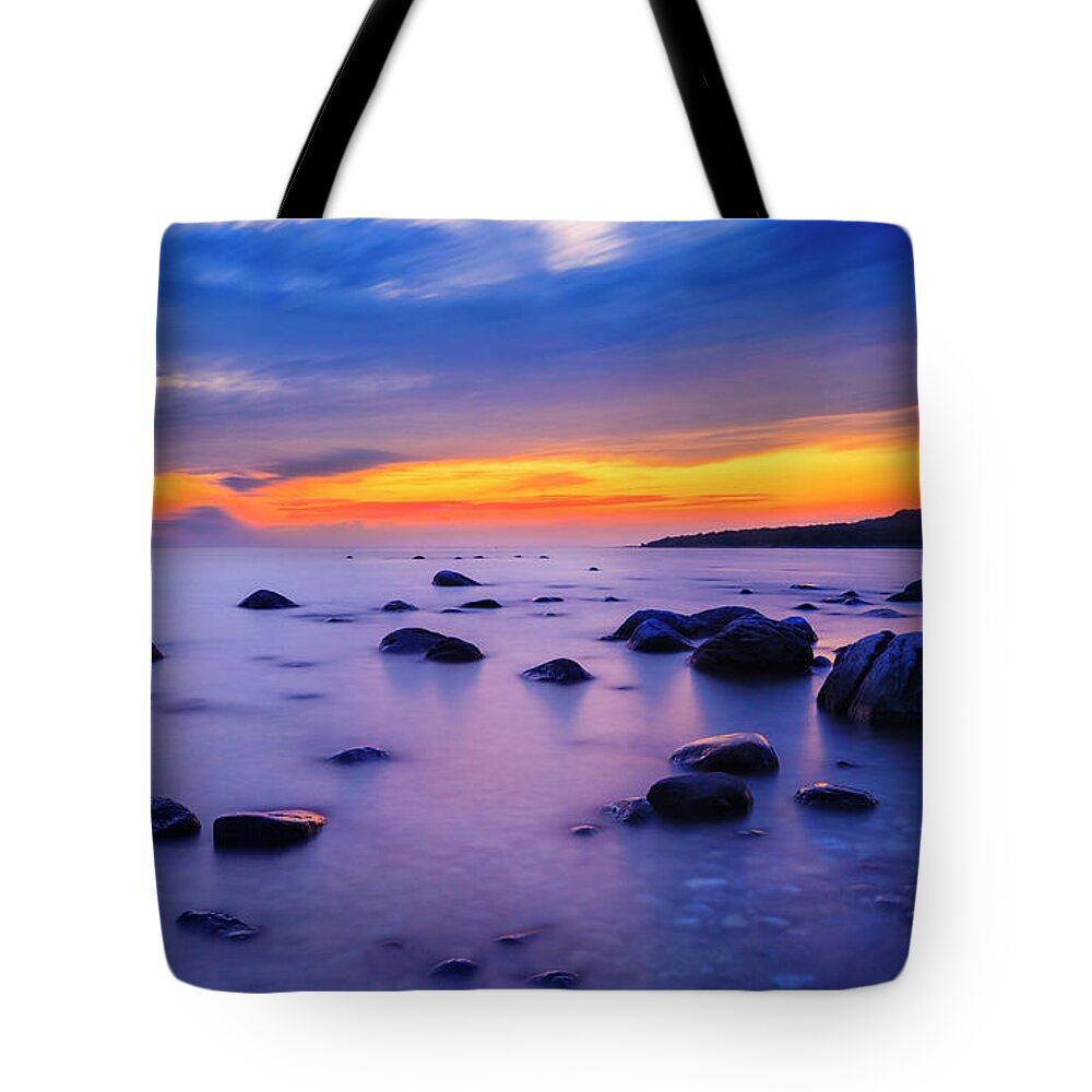 Scenics Tote Bag featuring the photograph Sunset At Christian Island C-style by Celso Mollo Photography