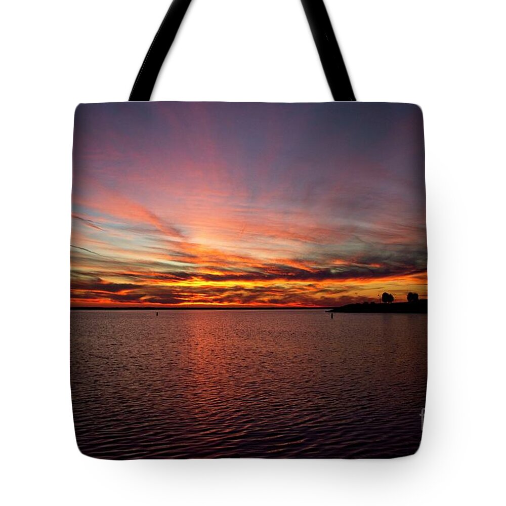 Sunset Tote Bag featuring the photograph Sunset over Canada by Jim Lepard