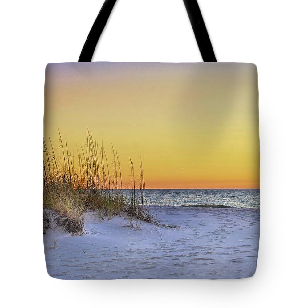 Sand Dune Tote Bag featuring the photograph Sunset Sand Dune by Jolynn Reed