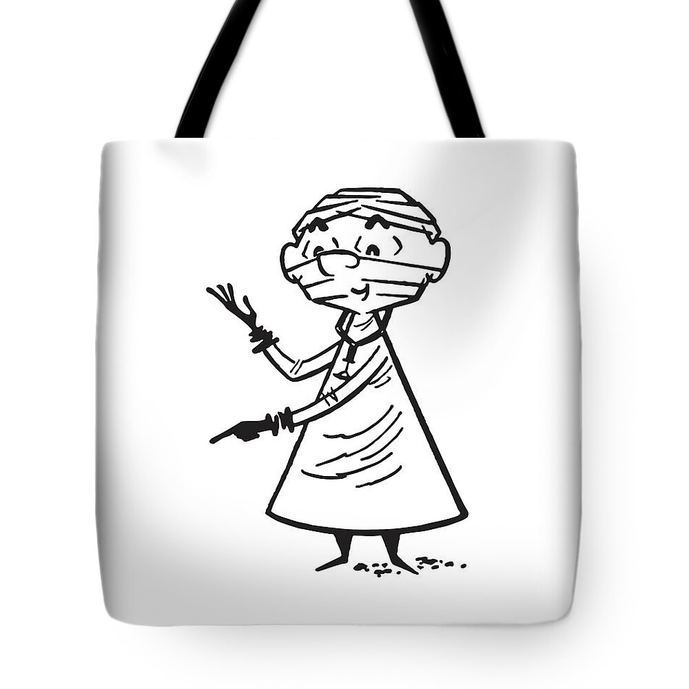 Archive Tote Bag featuring the drawing Surgeon in Mask and Scrubs by CSA Images