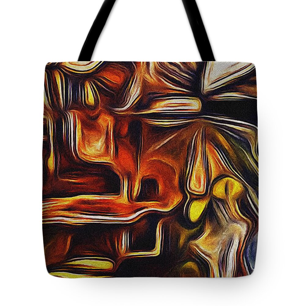 Walldecoration Tote Bag featuring the digital art Surreal geometry by Galeria Trompiz