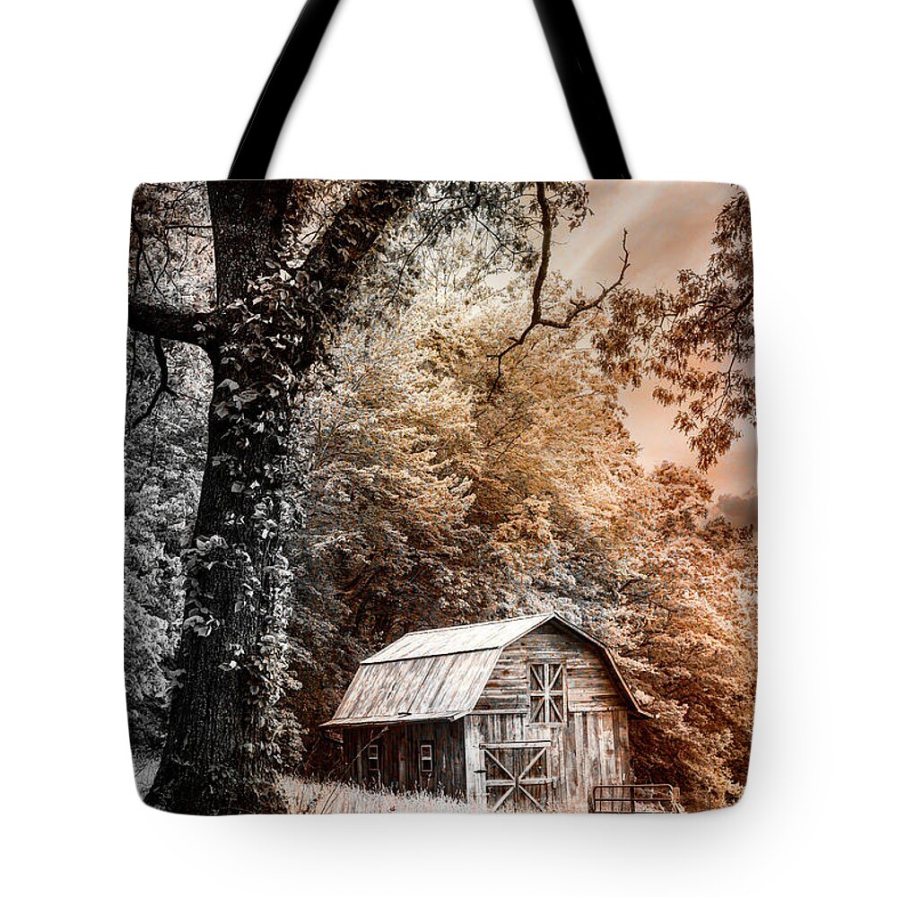 Appalachia Tote Bag featuring the photograph Sweet Sweet Country in Sepia Tones by Debra and Dave Vanderlaan